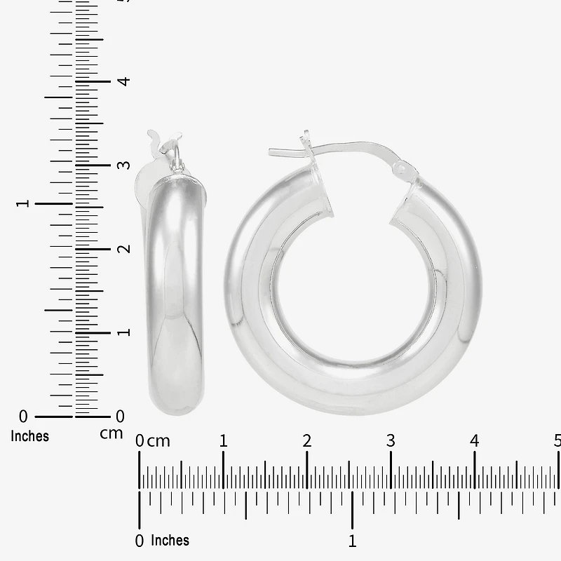 Limited Quantities! Womens Sterling Silver 31mm Hoop Earrings