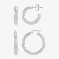 Limited Quantities! Womens Sterling Silver 2 Pair Earring Set