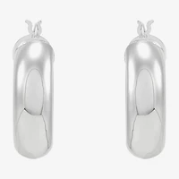 Limited Quantities! Womens Sterling Silver 26mm Hoop Earrings