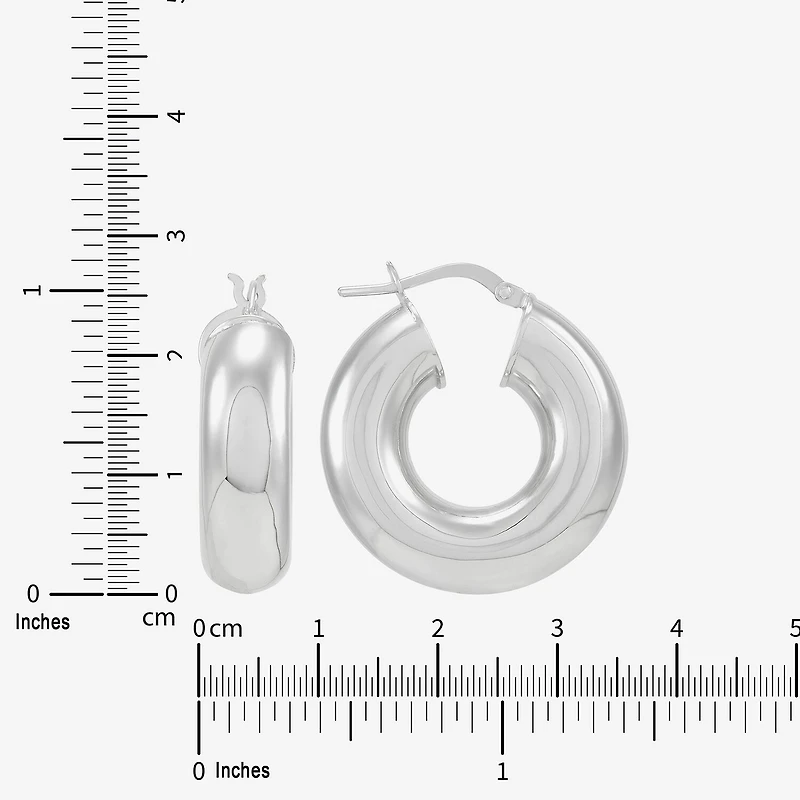 Limited Quantities! Womens Sterling Silver 26mm Hoop Earrings