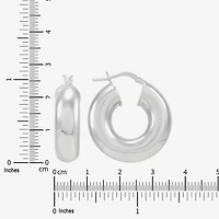 Limited Quantities! Womens Sterling Silver 26mm Hoop Earrings