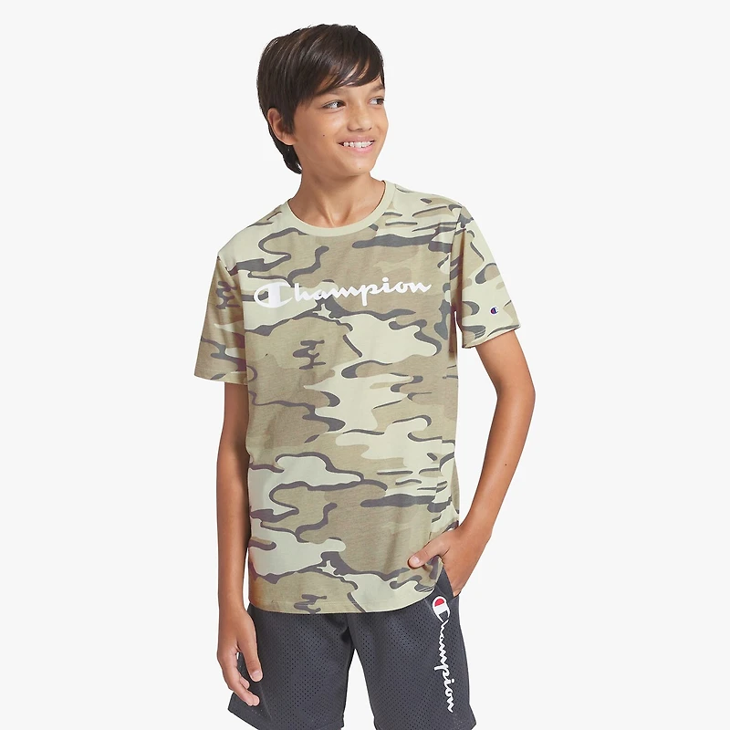 Champion Big Kid Boys Round Neck Short Sleeve Regular Fit Graphic T-Shirt