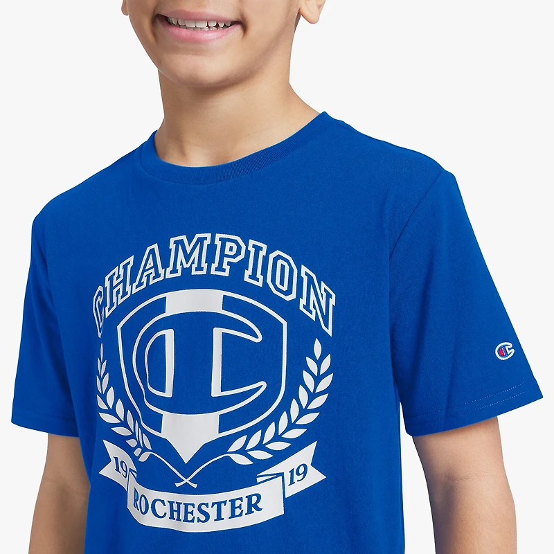 Champion Big Kid Boys Round Neck Short Sleeve Regular Fit Graphic T-Shirt