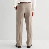 Stafford Coolmax All Season Ecomade Mens Classic Fit Windowpane Flat Front Suit Pant