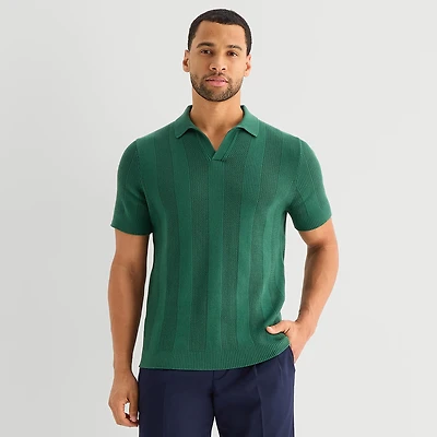 Stafford Johnny Collar\N Mens Short Sleeve Polo Sweater