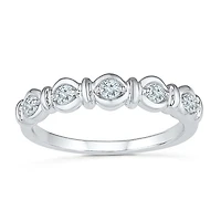 Womens 3/8 CT. T.W. Natural White Diamond 10K Gold Stackable Ring