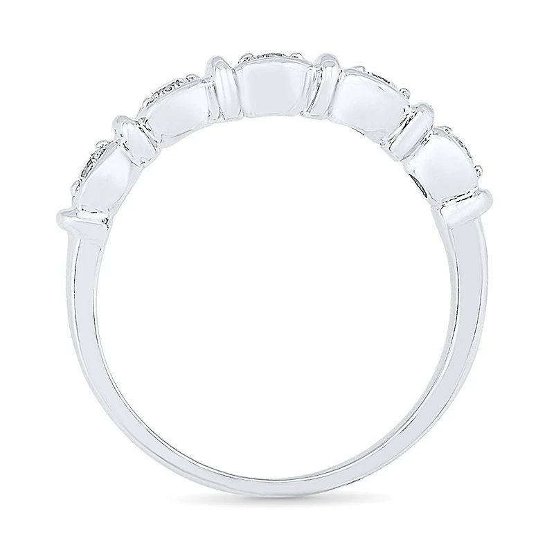 Womens 3/8 CT. T.W. Natural White Diamond 10K Gold Stackable Ring