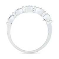 Womens 3/8 CT. T.W. Natural White Diamond 10K Gold Stackable Ring