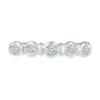 Womens 3/8 CT. T.W. Natural White Diamond 10K Gold Stackable Ring
