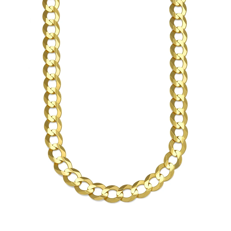 10K Yellow Gold 8.2MM Curb Necklace