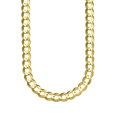 10K Yellow Gold 8.2MM Curb Necklace