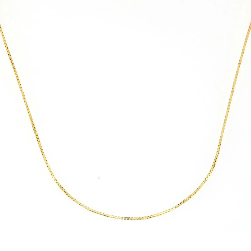 14K Yellow Gold 16" Box Chain Necklace