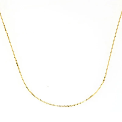14K Yellow Gold 16" Box Chain Necklace