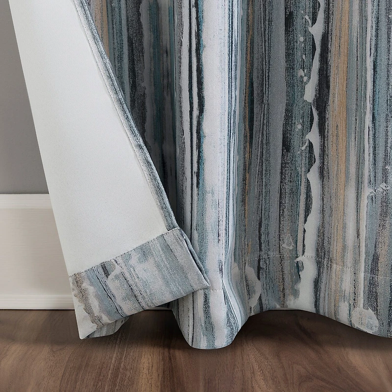 Sun Zero Allegory Abstract Painting Grommet Top Energy Saving Blackout Single Curtain Panel