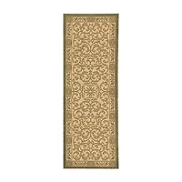 Safavieh Courtyard Collection Miah Floral Indoor/Outdoor Runner Rug