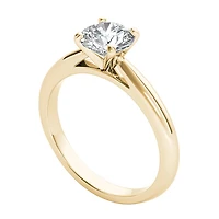 Womens CT. Natural White Diamond 14K Gold Round Solitaire Engagement Ring