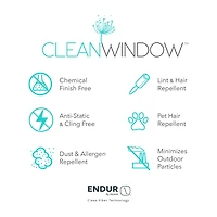 Clean Window Twill Stripe Anti-Dust 2-pc. Rod Pocket Tier
