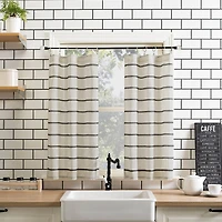 Clean Window Twill Stripe Anti-Dust 2-pc. Rod Pocket Tier