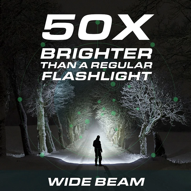 Bell + Howell Taclight Max Rechargeable Wide Beam Handheld Flashlight