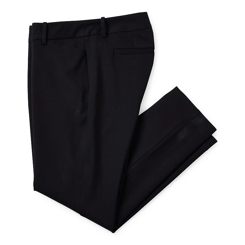 Liz Claiborne Adaptive Emma Ponte Womens Easy-on + Easy-off Seated Wear Straight Mid Rise Ankle Pant