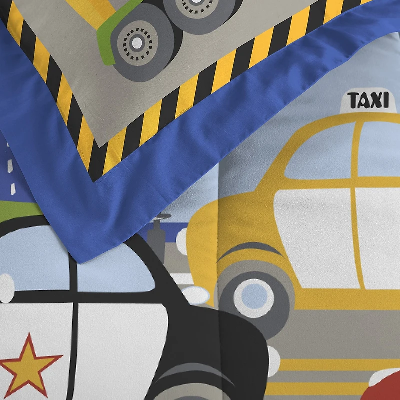 Dream Factory Trains and Trucks Complete Bed Set