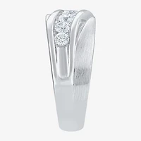 (H-I / I1) Mens 5MM 1 CT. T.W. Lab Grown White Diamond 10K Gold Wedding Band