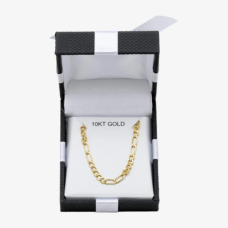 10K Yellow Gold 2.9mm 18" Hollow Figaro Chain