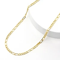 10K Yellow Gold 2.9mm 18" Hollow Figaro Chain