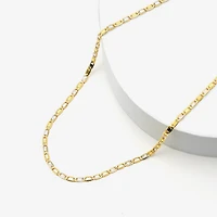 Unisex Adult 14K Two Tone Gold 20 Inch Valentino Chain Necklace