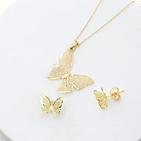 Made in Italy Womens 14K Gold Butterfly 2-pc. Jewelry Set