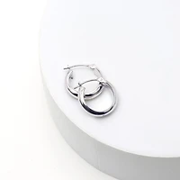 14K White Gold Hoop Earrings