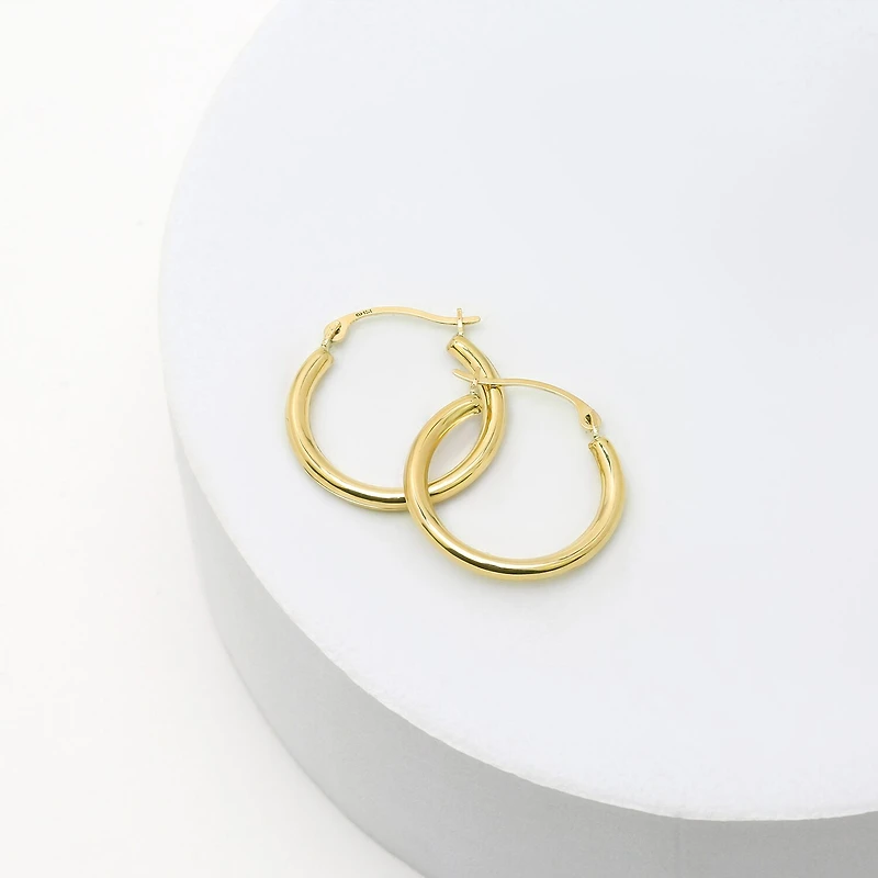 10K Gold 18mm Hoop Earrings
