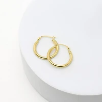 10K Gold 18mm Hoop Earrings