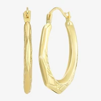 Womens 10K Gold 22.5mm Round Hoop Earrings