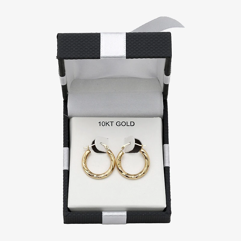 Womens 14K Gold 18mm Hoop Earrings