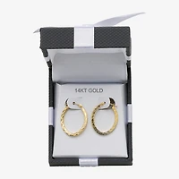 Diamond-Cut 14K Gold 18mm Hoop Earrings  