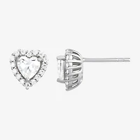 DiamonArt® 4 CT. T.W. White Cubic Zirconia Sterling Silver Round Earring Set