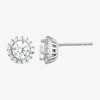 DiamonArt® 4 CT. T.W. White Cubic Zirconia Sterling Silver Round Earring Set