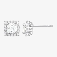 DiamonArt® 4 CT. T.W. White Cubic Zirconia Sterling Silver Round Earring Set
