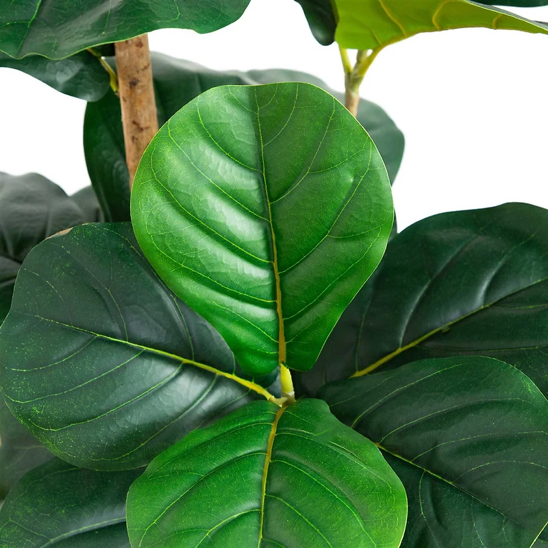 Nearly Natural 4ft. Green Fiddle Leaf Indoor Artificial Tree