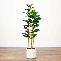Nearly Natural 5ft. Green Fiddle Leaf Indoor Artificial Tree