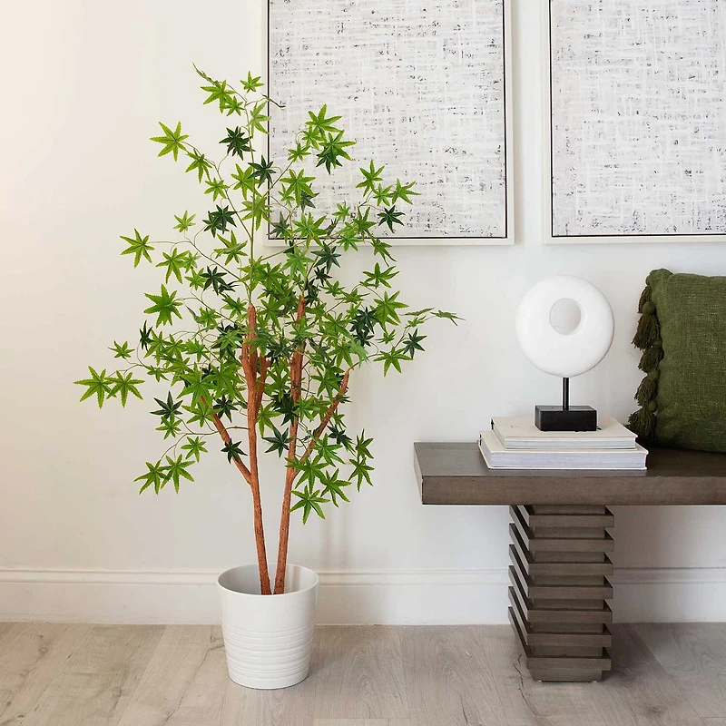 Nearly Natural 4ft. Green Maple Indoor Artificial Tree