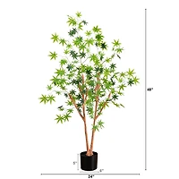 Nearly Natural 4ft. Green Maple Indoor Artificial Tree