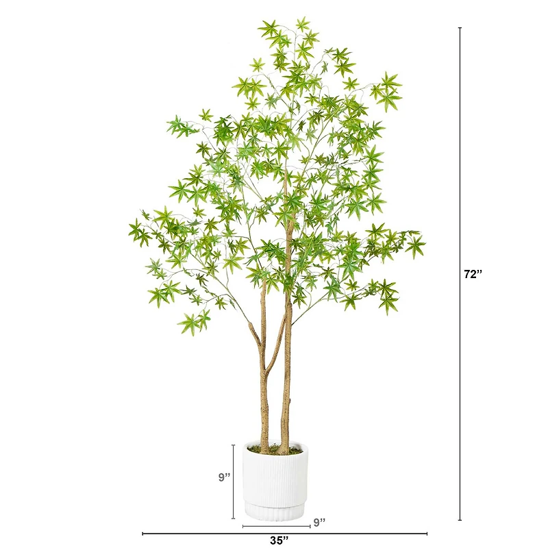 Nearly Natural 6ft. Green Maple Indoor Artificial Tree