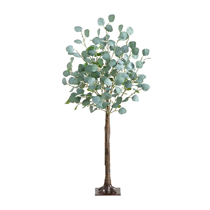Nearly Natural 4ft. Green Lighted Eucalyptus Indoor Artificial Tree