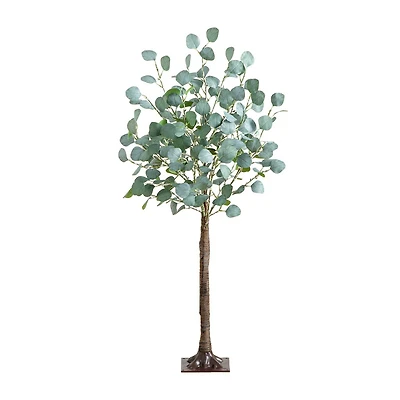 Nearly Natural 4ft. Green Lighted Eucalyptus Indoor Artificial Tree