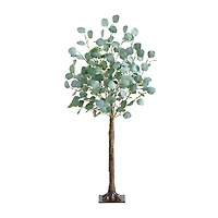 Nearly Natural 4ft. Green Lighted Eucalyptus Indoor Artificial Tree