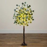 Nearly Natural 4ft. Green Lighted Eucalyptus Indoor Artificial Tree