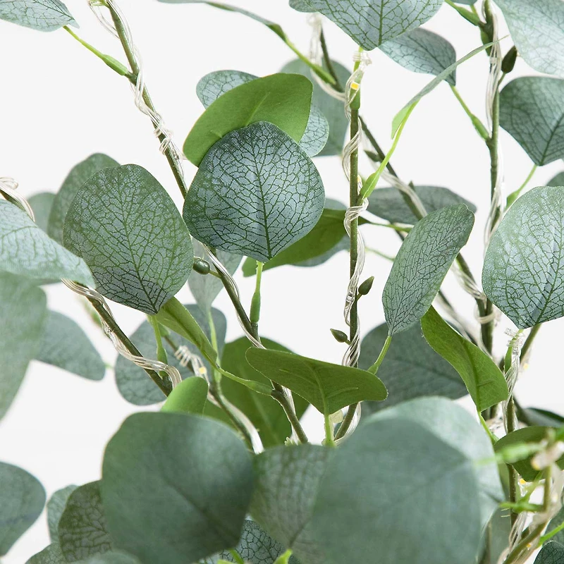 Nearly Natural 4ft. Green Lighted Eucalyptus Indoor Artificial Tree