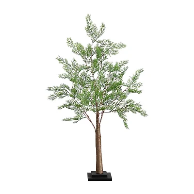 Nearly Natural 3ft. Green Lighted Cypress Indoor Artificial Tree